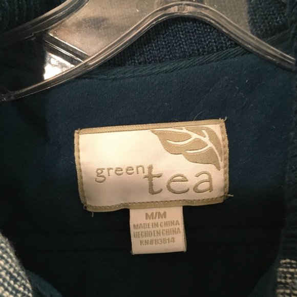 Green Tea Teal Tweed Vest - Picture 2 of 9